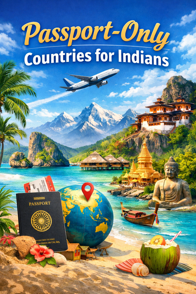Countries Indians Can Visit with Only Passport